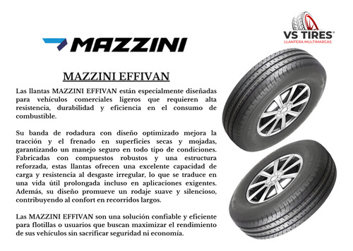 Llanta 185r14c-8c 102/100q Mazzini Effivan Auto Capas 8 Carg