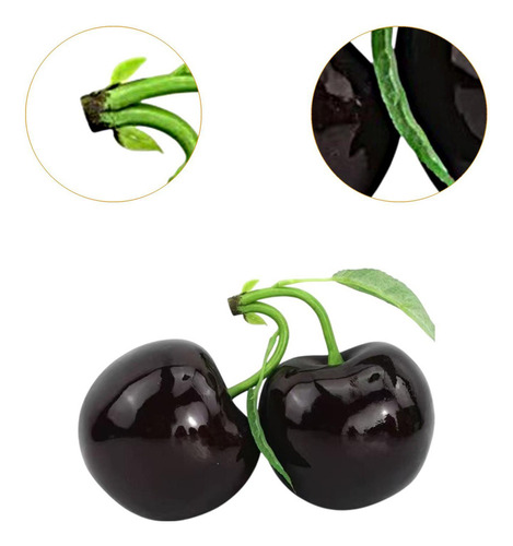L Cerezas Falsas Adorno De Frutas Artificiales Modelo De