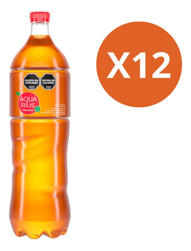 Agua Saborizada Aquarius Manzana 1,5 Lts X12 Zetta Bebidas