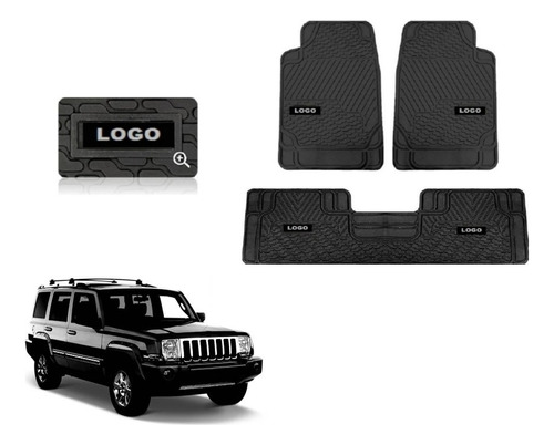 Tapetes 3pz Bt Logo Jeep Commander 2006 A 2008 2009 2010