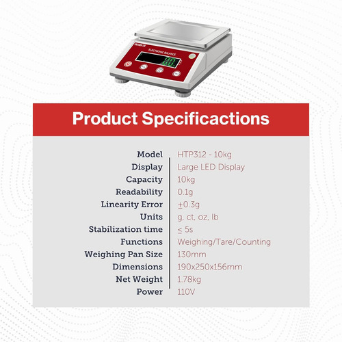 Fristaden Laboratory Scale | Htp Series (10 Kg X 0,1 G)