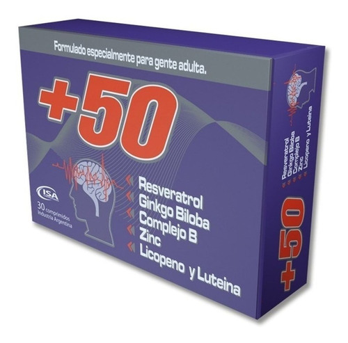 Pack X 3 +50  30 Cprs Resveratrol Ginkgo Biloba Zinc Lab.isa