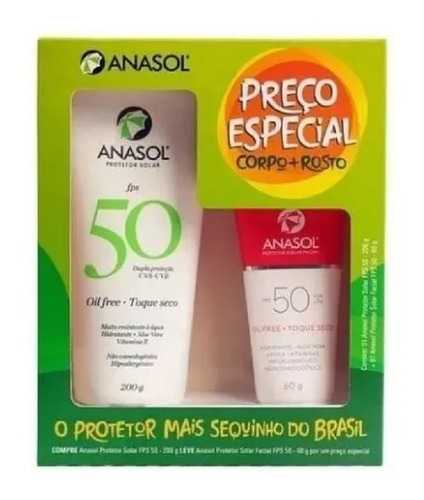 Kit Anasol Protetor Solar Facial + Corporal Fps 50