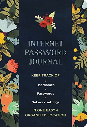 Internet Password Journal  Modern Floral