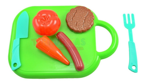 Kit Tabla De Picar De Juguete Cocina Niños Comida Irv Toys