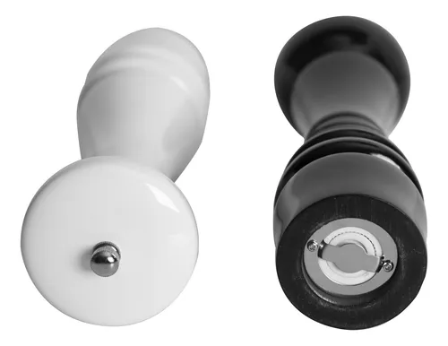 Set Salero Y Pimentero Simple Cook Black&white 2 Pzs
