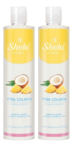 2 Pack Shampoo Corporal Piña Colada Shelo