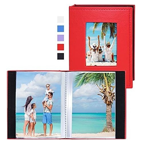 Vienrose Small Photo Album 4x6 Photos, 2 Pack Leather Cover