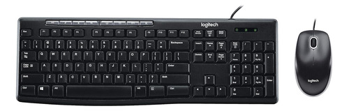 Kit Mouse Y Teclado Optico Por Cable, Negro | Logitech Mk...