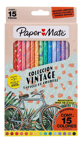 Nuevos Colores Paper Mate Vintage C/15