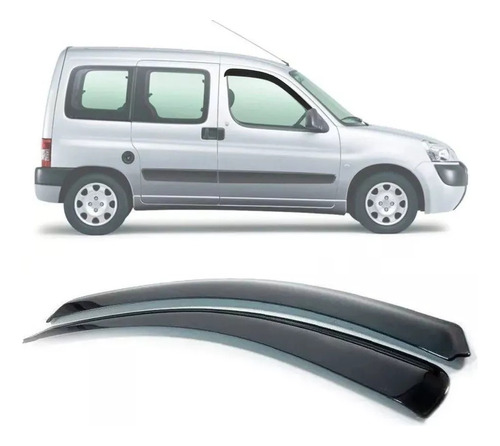 Calha Defletor Chuva Fume Peugeot Partner 2009 2010 2011 