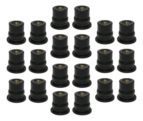 Professional Rubber, Cowls Fastener Brass Insert 20x M6