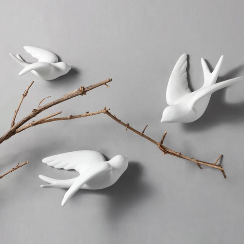Cute 3d Cerámica Pájaro Golondrina Mural L A La Derecha