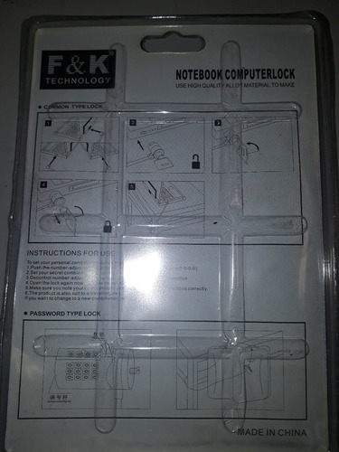 Guaya De Seguridad Para Laptop Cable Lock