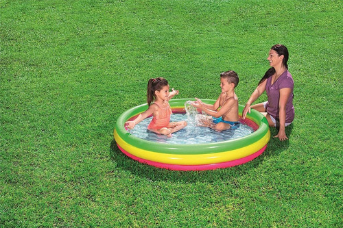 Piscina Infantil Inflable 152 X 30 Cm Con 3 Aros Multicolor