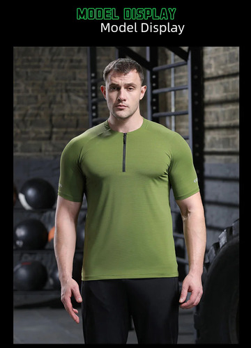 Camiseta Deportiva De Secado Rápido Para Hombre Con Cuello A