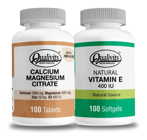 Calcio Magnesio Zinc Vitamina D3 Vitamina E 400 Ui Qualivits