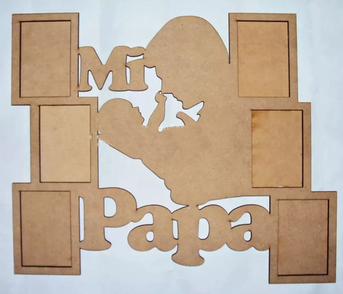Pack Corte Laser Portaretratos Dia Del Padre Vector Para Cnc