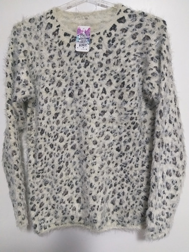 Sweater Importado Lurex Lana Peluche Talle S/m Envió Gratis