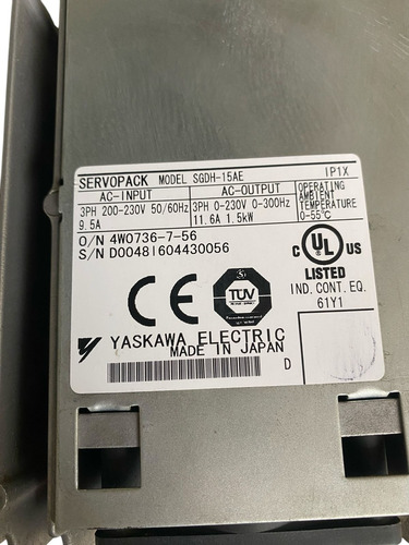 Clp Servo Pack Yaskawa Sgdh-15ae (Usado)