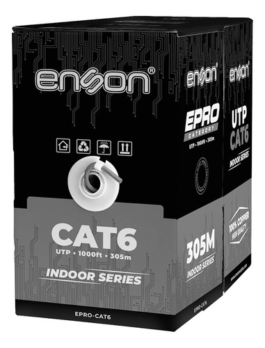 Cable Utp Cat6 305m Cal23 100%cobre Interior Epro-cat6 Enson