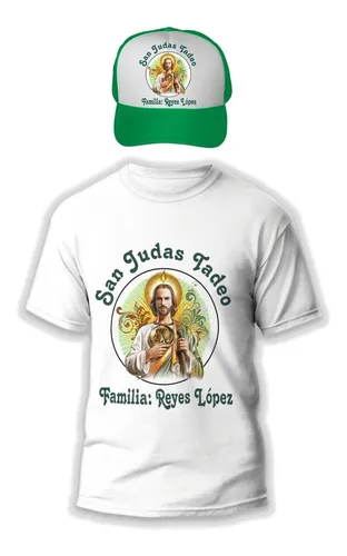 Playera gorra Personalizada San Judas Tadeo Recuerdo Regalo