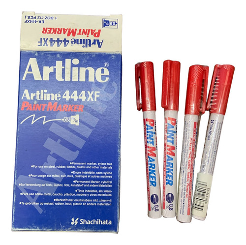 Plumon Marcador Artline 444 Rojo 0.8mm 1 Pza