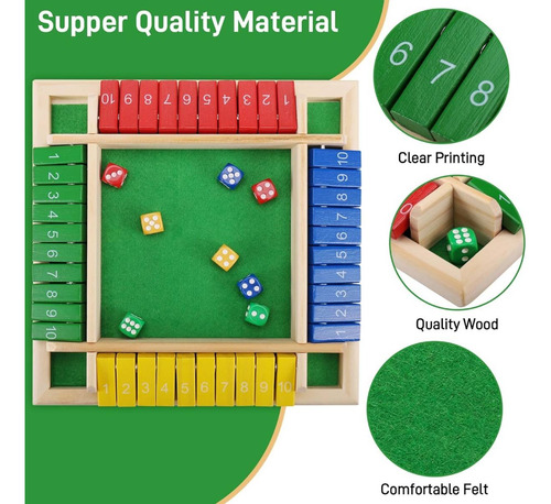 Shut The Box Juego De Mesa Shut The Box Juego De Matemática