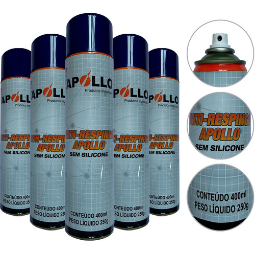 Antirespingo Sem Silicone Spray Para Solda Mig Kit Com 5