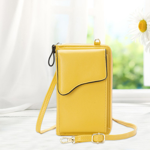 bolso cruzado para mujer Bolso para teléfono de gran calidad #Yellow bolso bandolera de moda bolso de hombro portátil para viaje de gran capacidad 