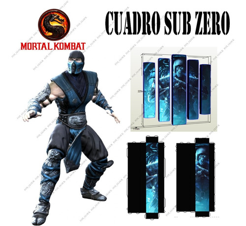 Sub Zero Mortal Kombat Cuadro  Papercraft