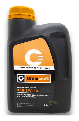 Aceite 5w40 Omnicraft Sintético X 1 Litro Nafta Diesel Gnc