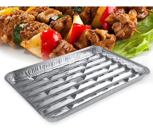 20 Piezas Papeles Desechables De Aluminio Bandeja De