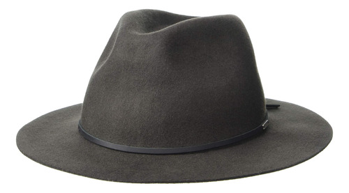 Brixton Wesley Packable Fedora Unisex Adulto, Negro Lavado, 