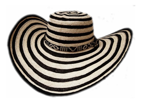 Sombrero Vueltiao 12 Vueltas Tradicional Diseño Cebra