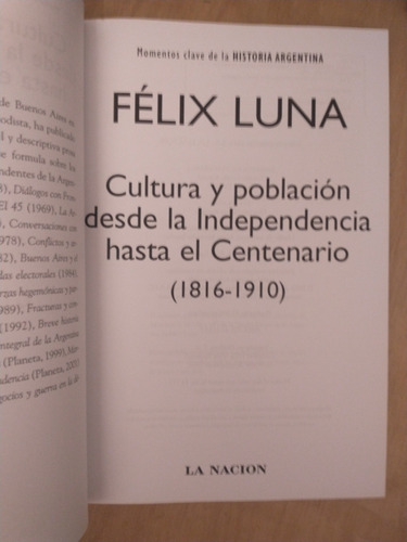 Momentos Clave De La Historia Argentina - F. Luna, Lote De 7 (Usado)