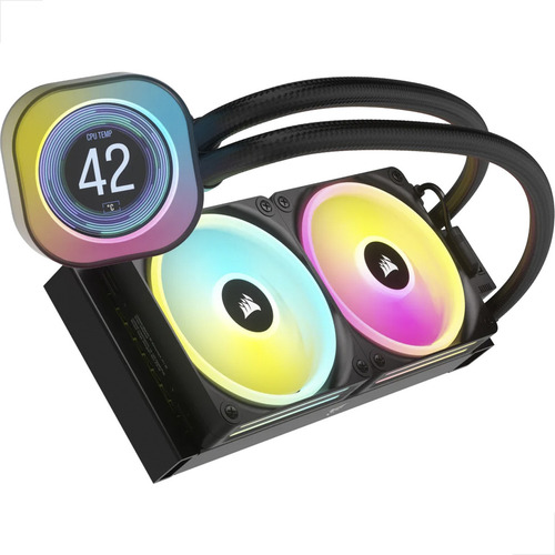 Enfriamiento Líquido Corsair Icue Link H100i Lcd Rgb 2x120mm Multicolor