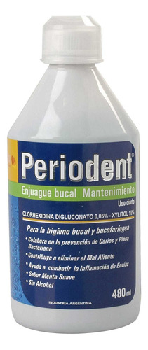 Enjuague Bucal Periodent Mantenimiento Diario Menta 480ml