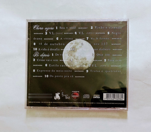 Cd Racionais Mc's - Nada Como Um Dia Após Outro Dia