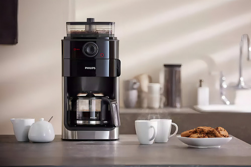 Cafetera Philips Grind & Brew Hd7767/00 1,2lt Con Molinillo Color Negro