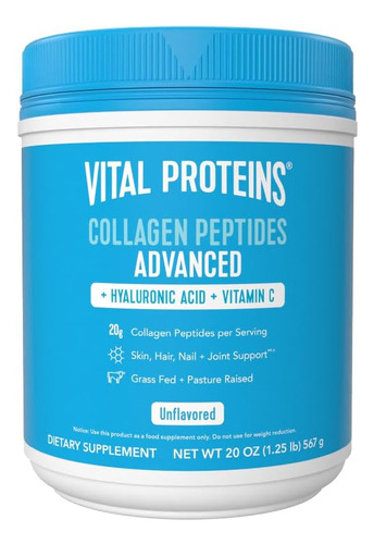 Colageno Hidrolizado Cabello Piel Uñas Vital Proteins 567 G