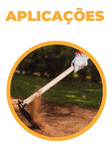 Enxadão Com Cabo 120cm Mini Alpe Aço E Madeira Resistente