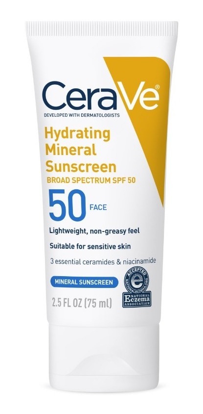 Cerave Hydrating Face Sunscreen Spf 50, Mineral Ligero | Meses sin ...