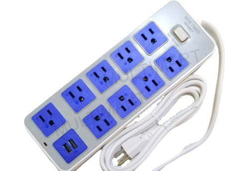 Regleta Grande Con Usb Multi Toma Extension Electrica 