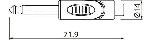 Imagen 2 de 6 de Adaptador Rca A Plug 6.5 Mono Pro Roxtone Rpan260