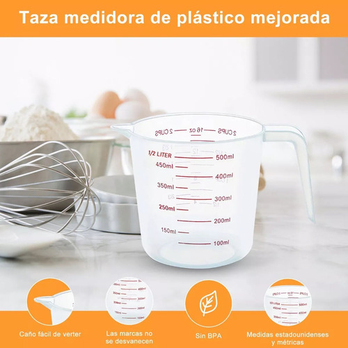 Juego De Tazas Medidoras Y Cucharas Dosificadoras Para Cocin