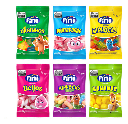 Kit 30 Caixas Fini Mini Sabores Sortidos Atacado P/ Revenda
