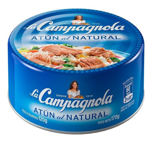 La Campagnola Atún Natural 170 Gr. X 24 Unidades.