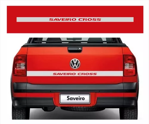 Adesivo Tampa Traseira Letreiro Volkswagen Saveiro Cross 2010 2011 2012  2013 2014 2015 2016 2017 2018 2019 2020 2021 2022