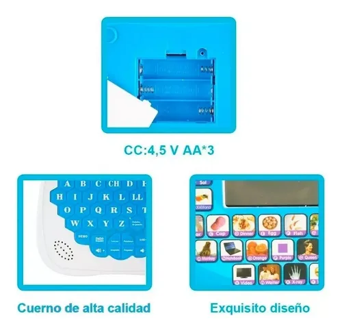 Mi Primer Portátil Infantil Mini Laptop Educativo + Baterias
